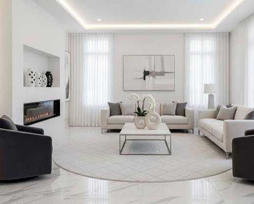 Modern living room with premium interiors at Kalpataru Amare Juhu